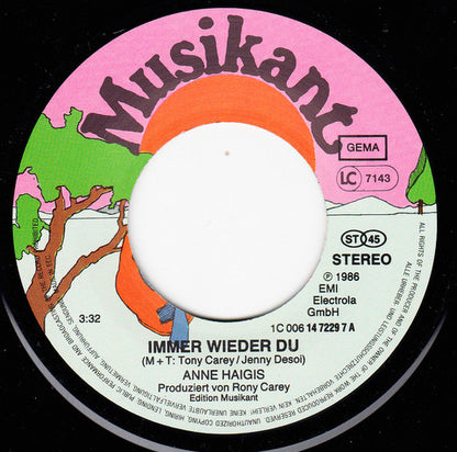 Anne Haigis : Immer Wieder Du (7", Single)