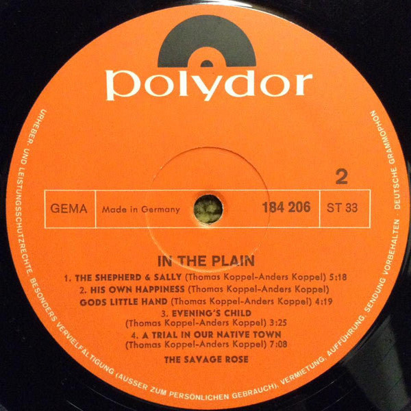 Savage Rose : In The Plain (LP, Album)