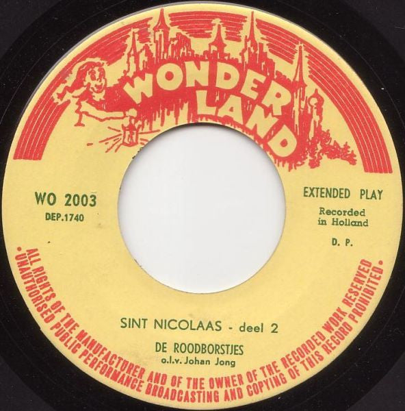 De Roodborstjes : St. Nicolaas (7", EP)