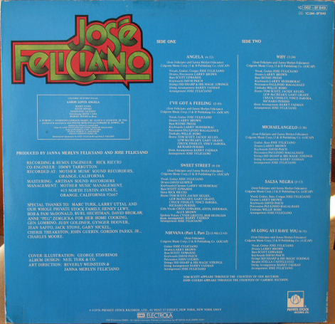 José Feliciano : Angela (LP, Album)