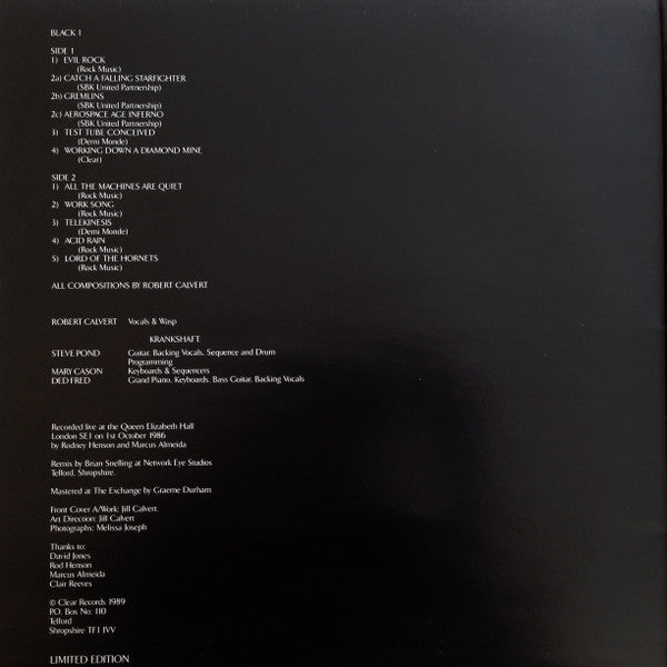 Robert Calvert : At The Queen Elizabeth Hall (LP, Album, Ltd)