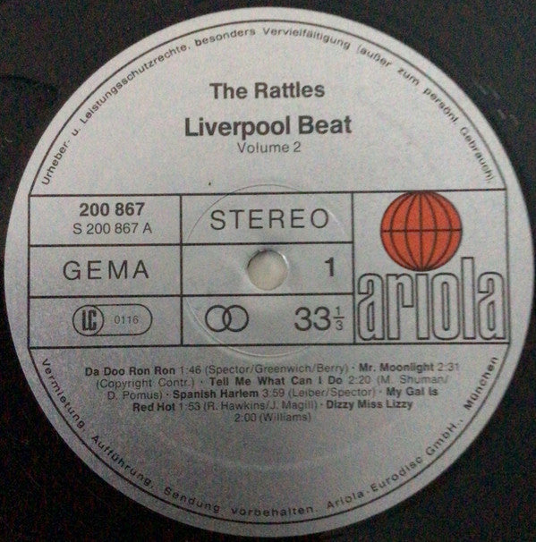 The Rattles : Liverpool Beat Volume 2 (LP, Album, RE)
