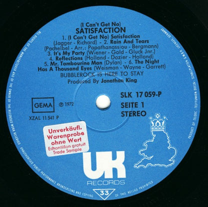 Bubblerock : (I Can't Get No) Satisfaction (LP, Album)