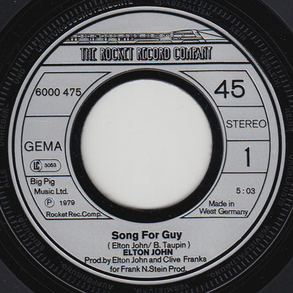 Elton John : Song For Guy / Johnny B. Goode (7", Single)