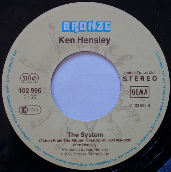 Ken Hensley : No More / The System (7", Single)