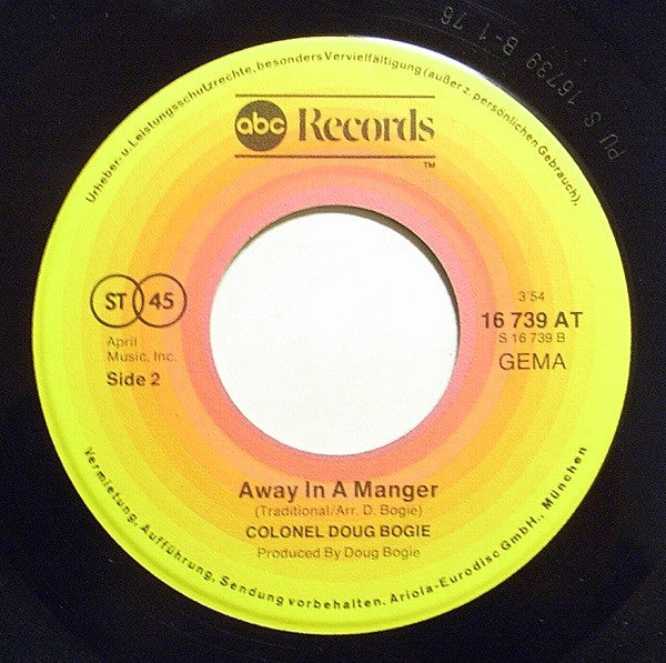 Colonel Doug Bogie : Cokey Cokey / Away In A Manger (7", Single)