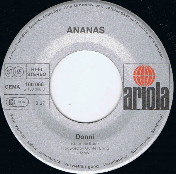 Ananas (2) : Schulaufgaben (7", Single)