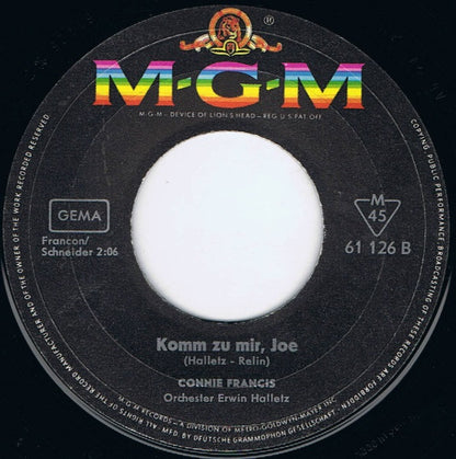 Connie Francis : Der Mond War Schuld Daran (7", Single, Mono)