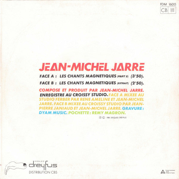 Jean-Michel Jarre : Les Chants Magnetiques (7", Single)