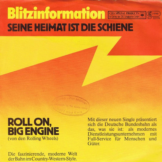 Rolling Wheels : Seine Heimat Ist Die Schiene (7", Single, Promo)