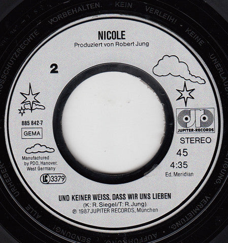 Nicole (2) : Song For The World (7", Single)