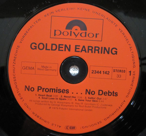 Golden Earring : No Promises ... No Debts (LP, Album)