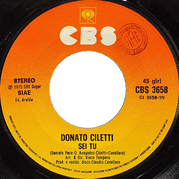 Donato Ciletti : Sei Tu (7")