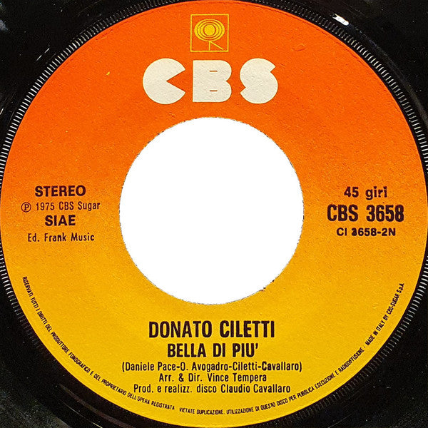 Donato Ciletti : Sei Tu (7")