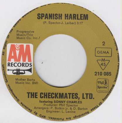 The Checkmates Ltd. Featuring Sonny Charles : Proud Mary  /  Spanish Harlem (7", Single, Mono)