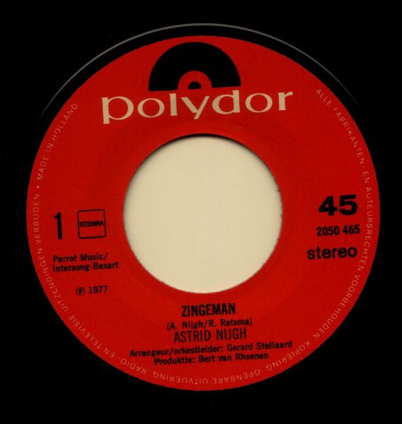 Astrid Nijgh : Zingeman (7", Single)