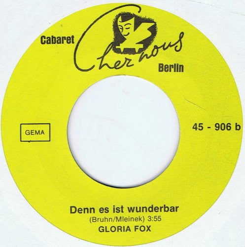 Gloria Fox : Da Macht Mir Keiner Was Vor  (7", Single)
