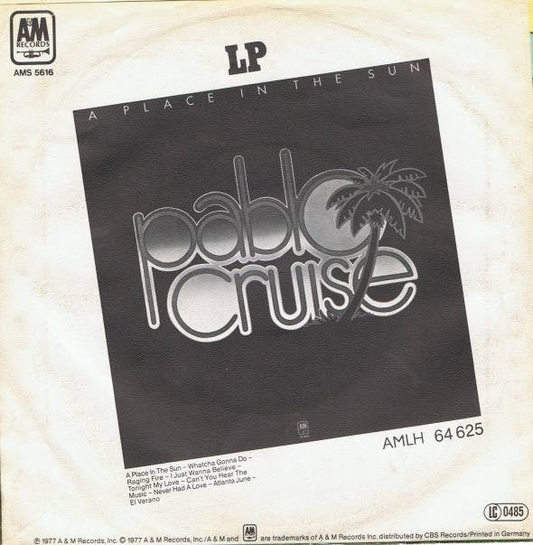 Pablo Cruise : A Place In The Sun (7", Single)