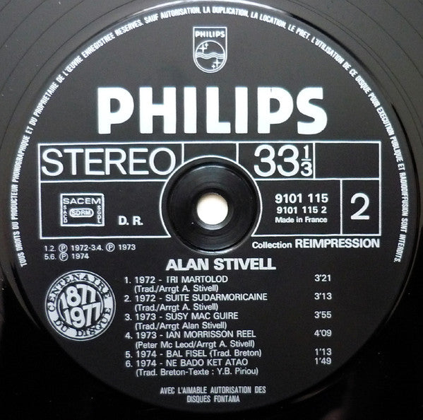 Alan Stivell : Chante Ses Plus Grands Succès De 1970 À 1974 (LP, Comp, Gat)