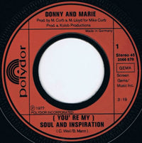 Donny & Marie Osmond : (You're My) Soul And Inspiration (7", Single)
