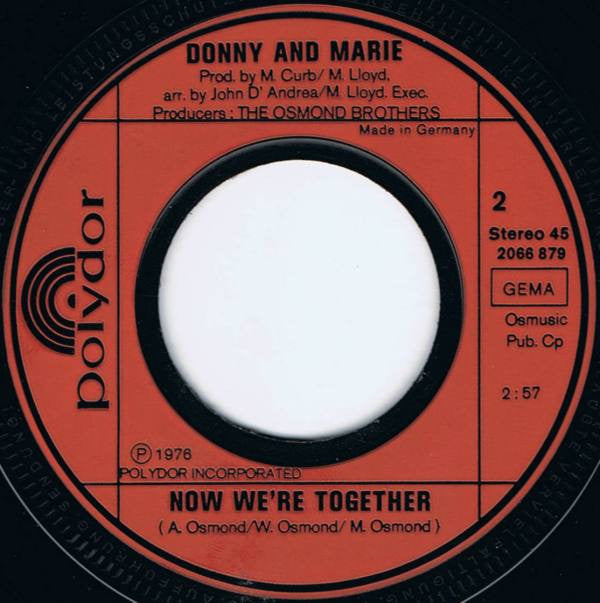 Donny & Marie Osmond : (You're My) Soul And Inspiration (7", Single)