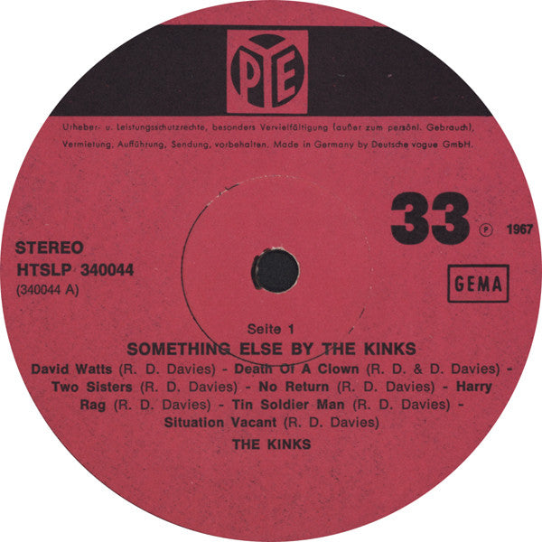 The Kinks : Something Else By The Kinks (LP, Album)
