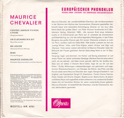Maurice Chevalier : Contre L'amour Y'a Rien À Faire (7", Single, Mono, Club)