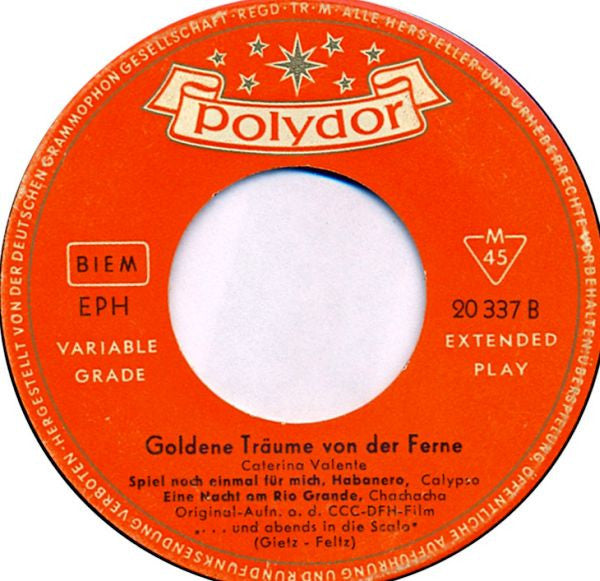 Caterina Valente : Goldene Träume Von Der Ferne (7", EP, Mono, RP)