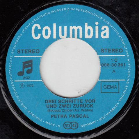 Petra Pascal : Drei Schritte Vor Und Zwei Zurück (7", Single)