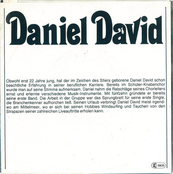 Daniel David (2) : Warum Hast Du Mir Nicht Geschrieben (7", Single)