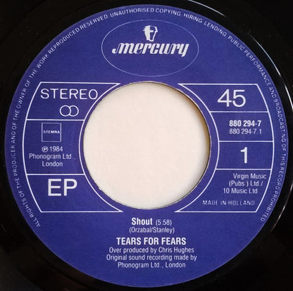 Tears For Fears : Shout (7", EP, Single)