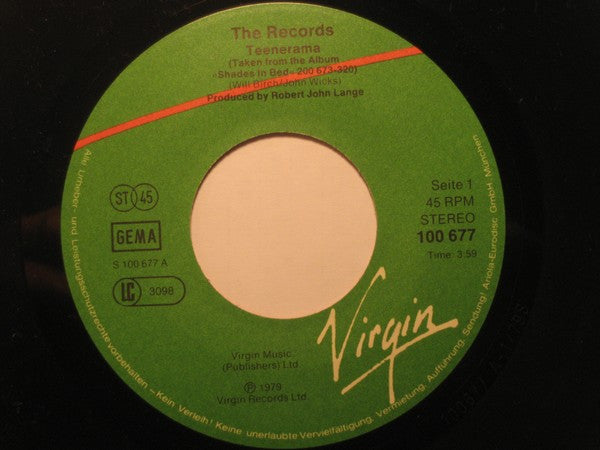 The Records : Teenarama (7", Single)