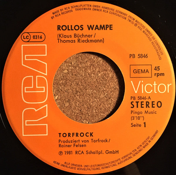Torfrock : Rollos Wampe (7", Single)