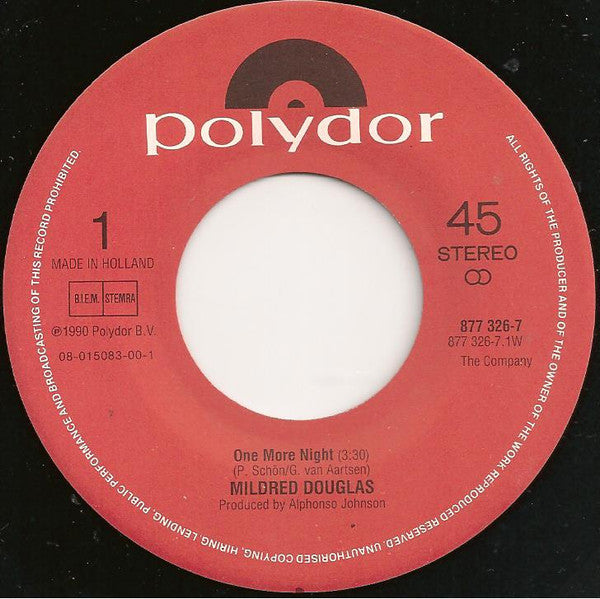 Mildred Douglas : One More Night (7")