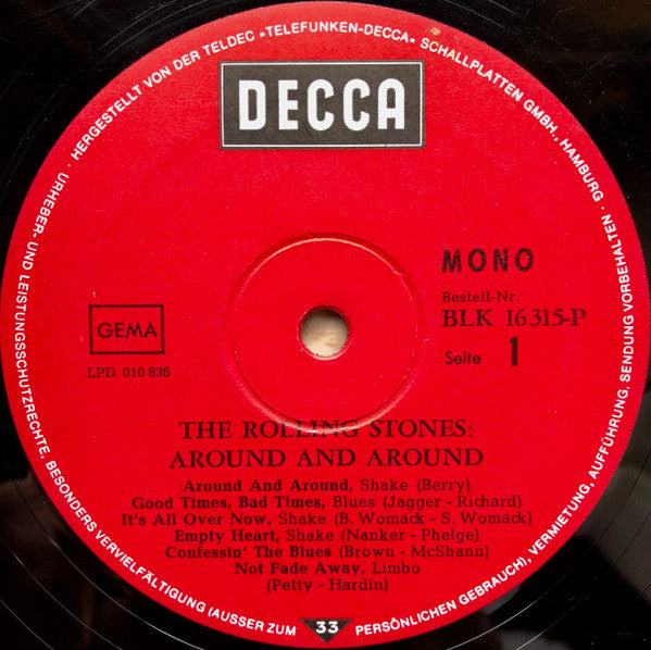 The Rolling Stones : Around And Around (LP, Album, Comp, Mono, RE)