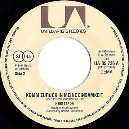 Heidi Stroh : Was Hab Ich Mit Der Liebe Gemacht (7", Single)