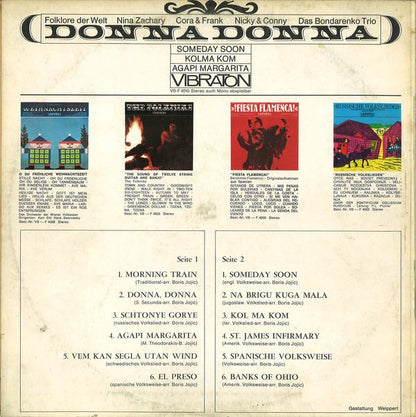Νινή Ζαχά - Cora & Frank - Nicky & Conny - Das Bondarenko Trio : Donna Donna - Folklore Der Welt (LP, Comp)