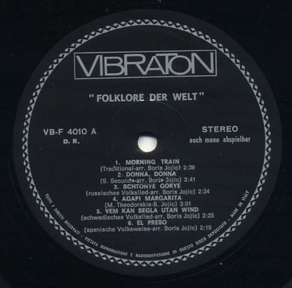 Νινή Ζαχά - Cora & Frank - Nicky & Conny - Das Bondarenko Trio : Donna Donna - Folklore Der Welt (LP, Comp)