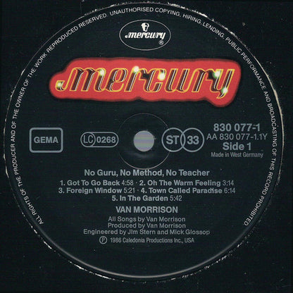 Van Morrison : No Guru, No Method, No Teacher (LP, Album)