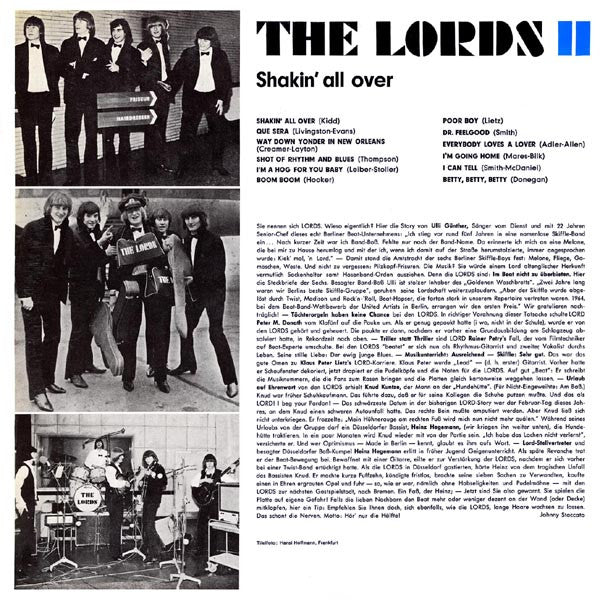 The Lords : Two Originals of The Lords - In Black And White In Beat And Sweet / 2 - Shakin' All Over (2xLP, Comp)