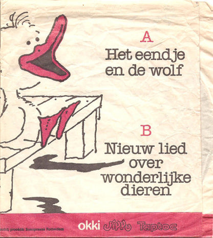 Johan Tol, Bart Jütte, Arie Bonefaas, Jan Van Der Voort & Willem Kantebeen : Het Eendje En De Wolf / Nieuw Lied Over Wonderlijke Dieren (Flexi, 7")