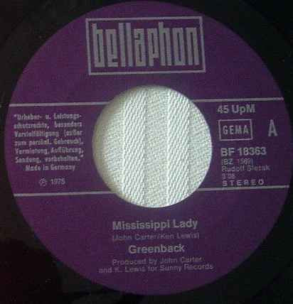 Greenback (2) : Mississippi Lady / Morning Prayer (7")