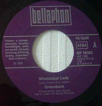 Greenback (2) : Mississippi Lady / Morning Prayer (7")