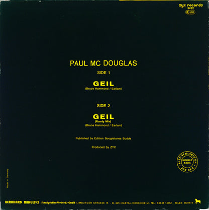 Paul Mc Douglas : Geil (The ZYX Version) (12", Maxi)