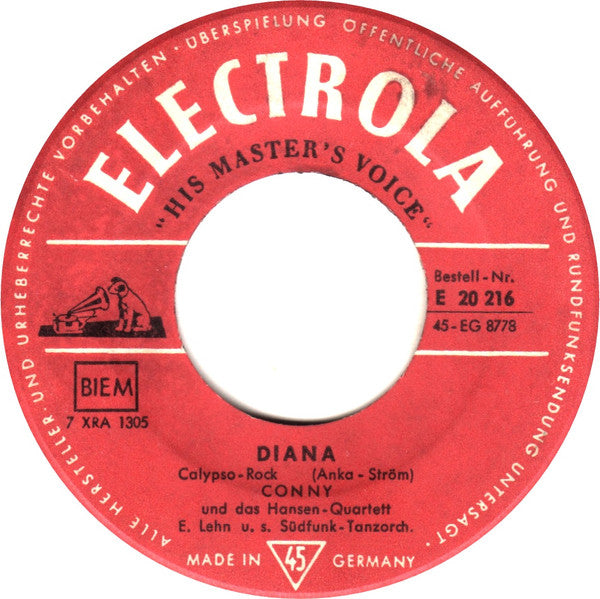 Conny Froboess : Diana / Teenager Susann (7", Single, RE)