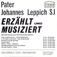 Pater Leppich : Erzählt Und Musiziert Ganz Anders (7", Single)