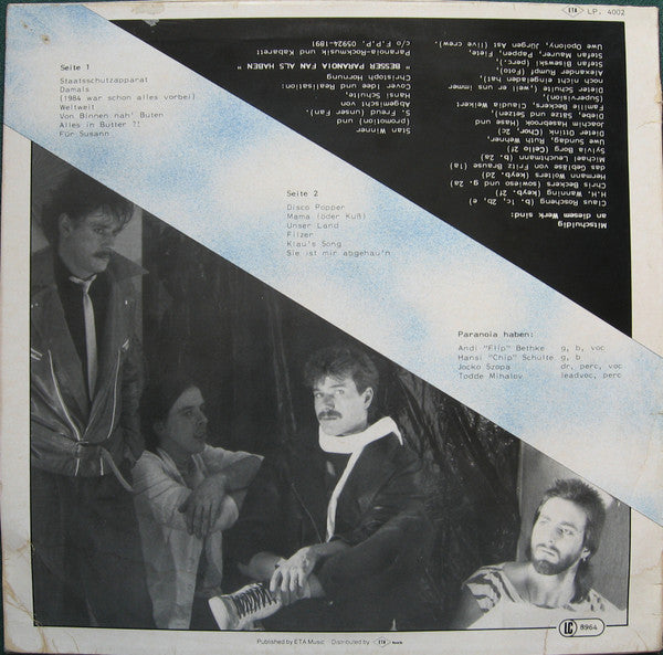 Paranoia (14) : Weltweit (LP, Album)
