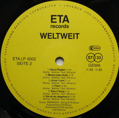 Paranoia (14) : Weltweit (LP, Album)