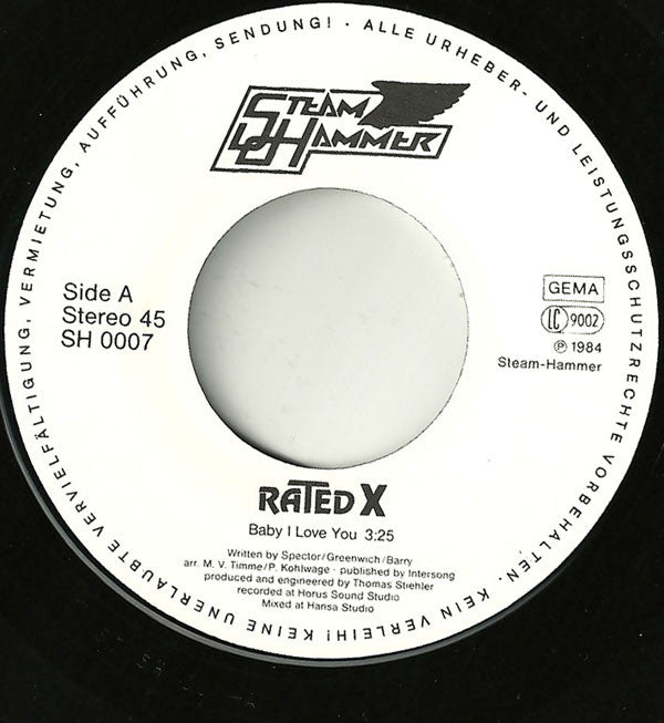 Rated X* : Baby I Love You / Pick It Up (7", Single)