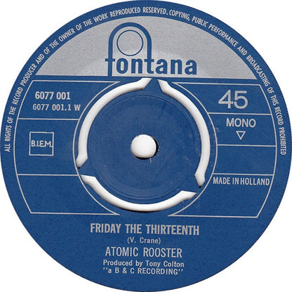 Atomic Rooster : Friday The 13th / Banstead (7", Single, Mono)